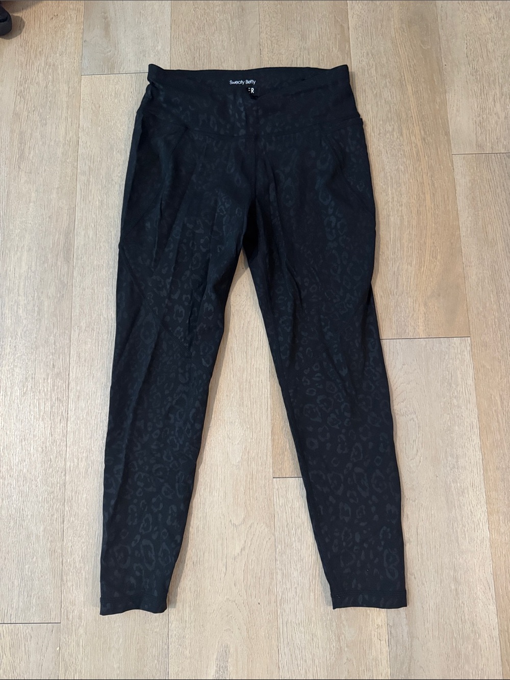 Sweaty Betty Power Black Subtle Leopard-Print Leggings